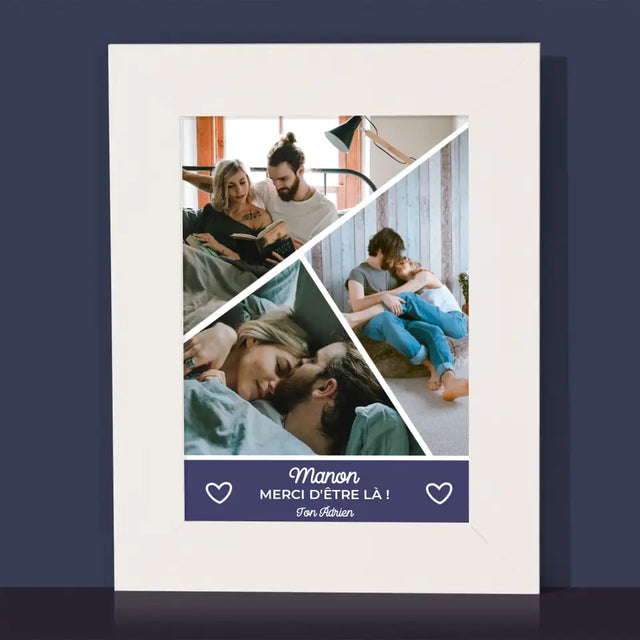 Collage Photo: Merci D'Être Là ! - Cadre Photo