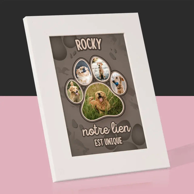 Forme Des Photos: Empreinte De Patte - Cadre Photo
