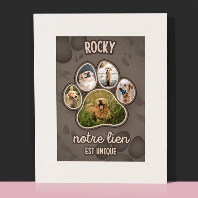 Forme Des Photos: Empreinte De Patte - Cadre Photo