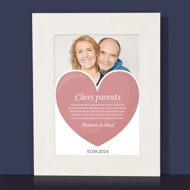 Photo Et Texte: Chers Parents - Cadre Photo