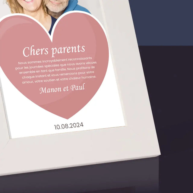 Photo Et Texte: Chers Parents - Cadre Photo