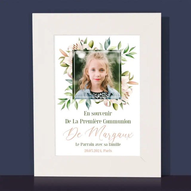 Photo Et Texte: En Souvenir De La Première Communion - Cadre Photo