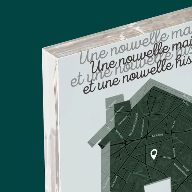 Plan De Ville: Nouvelle Maison - Plan De La Ville - Bloc Acrylique