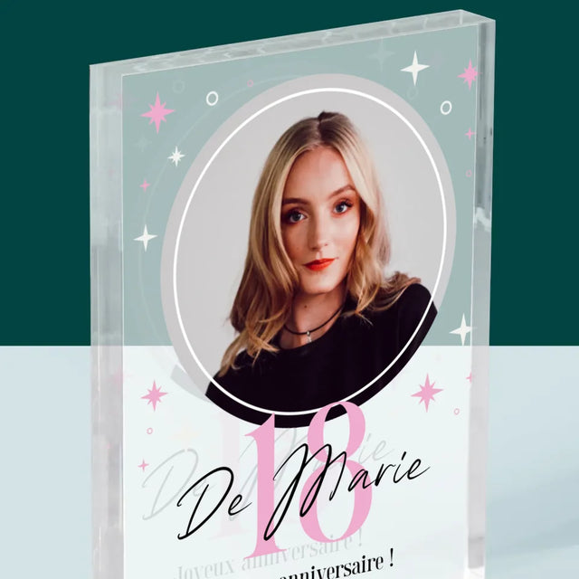 Photo Et Texte: 18, Les Étoiles  - Bloc Acrylique 