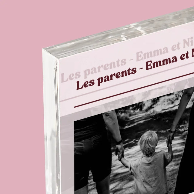 Photo Et Texte: Définition Des Parents De Leur Amour - Bloc Acrylique