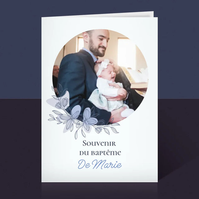 Photo Et  Texte: Souvenir Du Baptême - Carte De Vœux