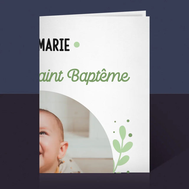 Photo Et Texte: Le Jour Du Saint Baptême - Carte De Vœux