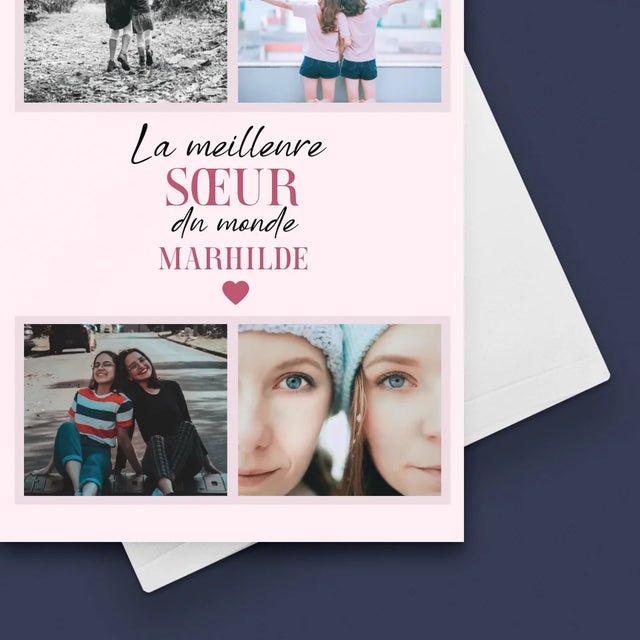 Collage Photo: La Meilleure Sœur - Carte De Vœux