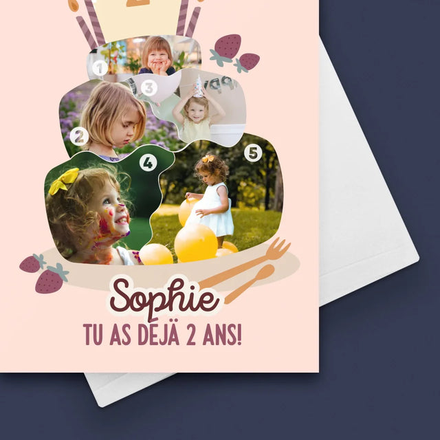 Forme Des Photos: Gâteau D'Anniversaire - Carte De Vœux