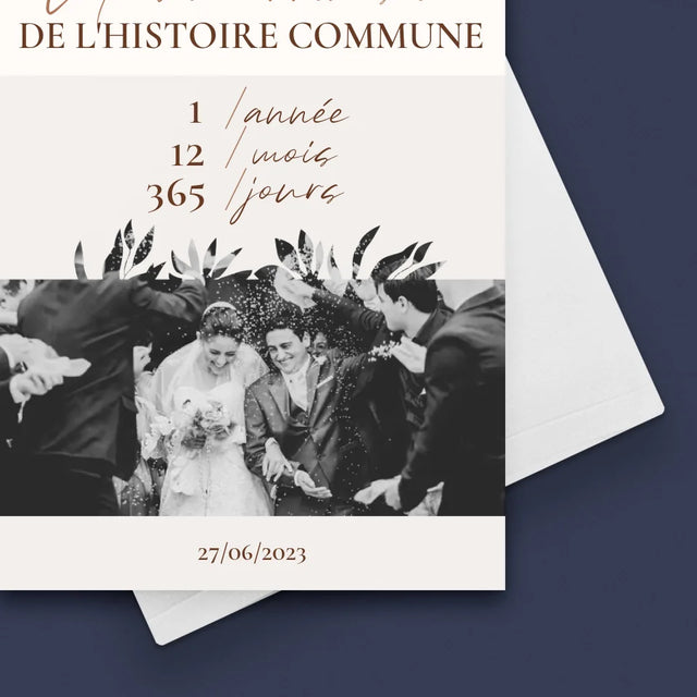 Photo Et Texte: Le Premier Anniversaire - Carte De Vœux