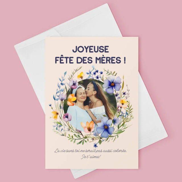 Photo Et Texte: Joyeuse Fête Des Mères ! - Carte De Vœux