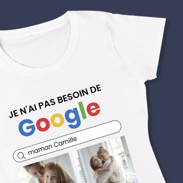 Collage Photo: Je N'Ai Pas Besoin De Googler - T-Shirt Pour Femmes