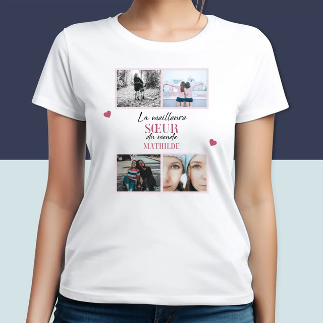 Collage Photo: La Meilleure Sœur - T-Shirt Pour Femmes