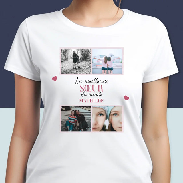 Collage Photo: La Meilleure Sœur - T-Shirt Pour Femmes