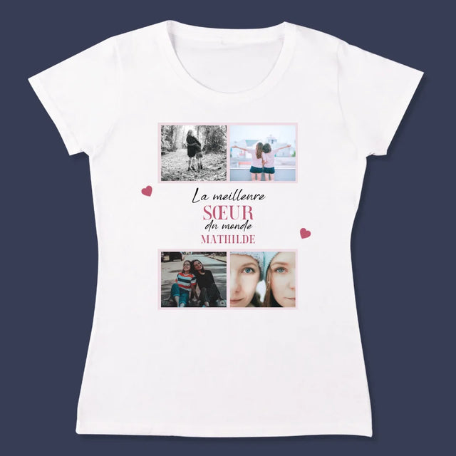 Collage Photo: La Meilleure Sœur - T-Shirt Pour Femmes