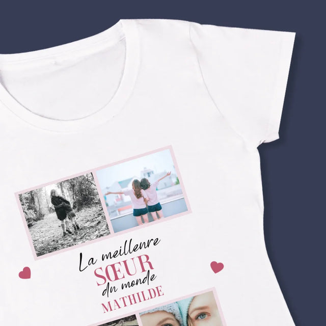 Collage Photo: La Meilleure Sœur - T-Shirt Pour Femmes