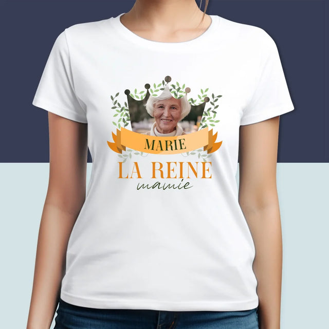 Photo Et Texte: La Reine Mamie - T-Shirt Pour Femmes