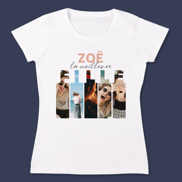 Collage Photo: La Meilleure Fille - T-Shirt Pour Femmes