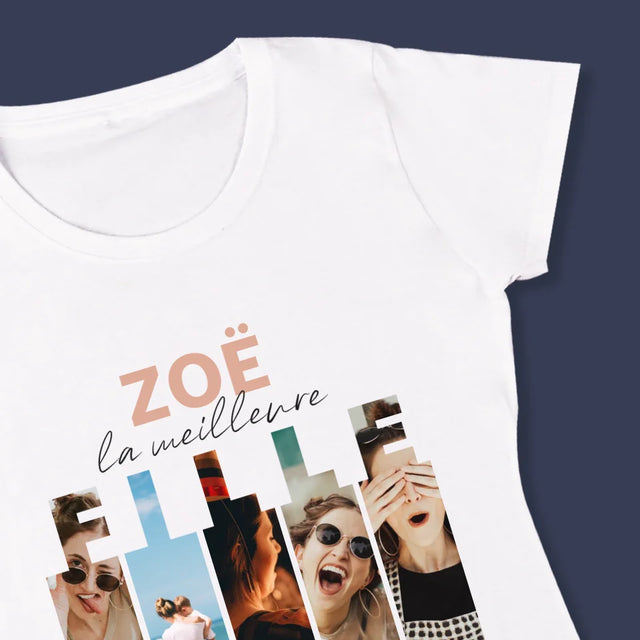 Collage Photo: La Meilleure Fille - T-Shirt Pour Femmes