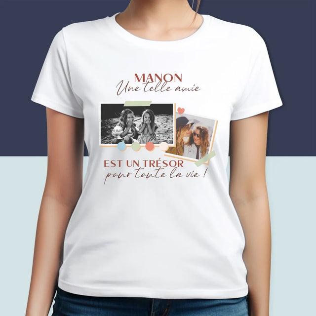 Collage Photo: Amie Un Trésor - T-Shirt Pour Femmes