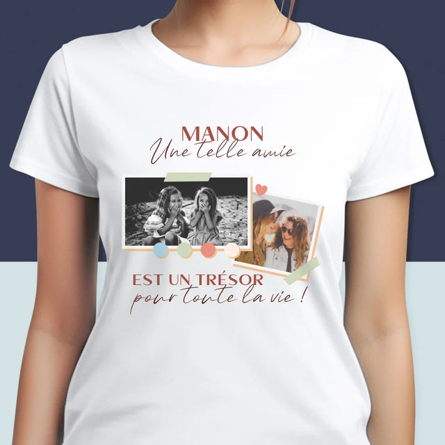 Collage Photo: Amie Un Trésor - T-Shirt Pour Femmes