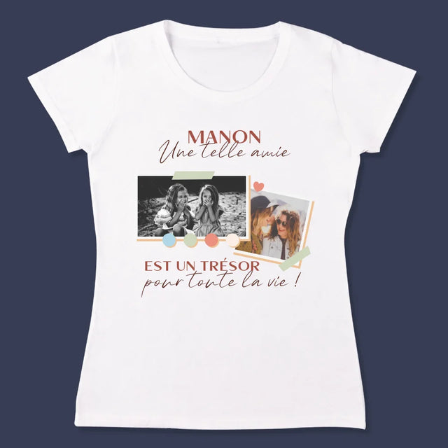 Collage Photo: Amie Un Trésor - T-Shirt Pour Femmes