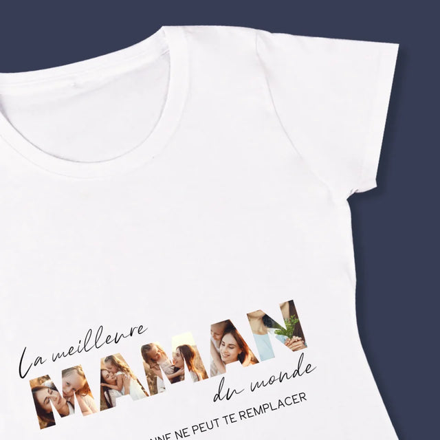 Collage Photo De Lettre: La Meilleure Maman Du Monde Photos - T-Shirt Pour Femmes