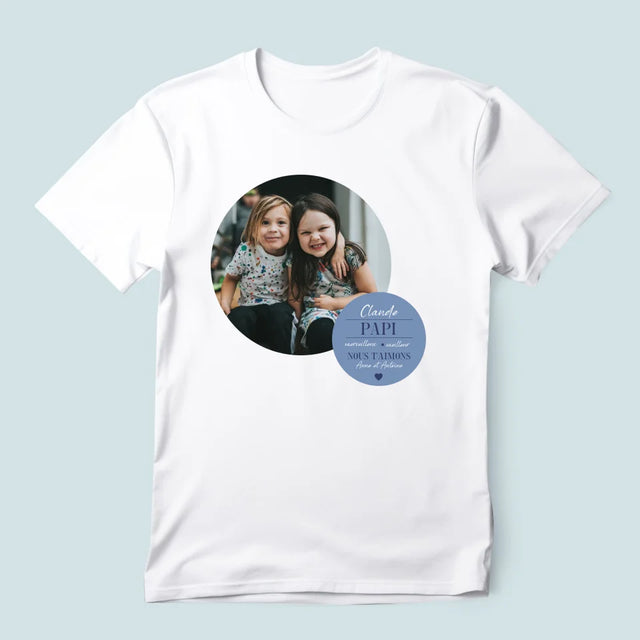 Collage Photo: Cher Grand-Père - T-Shirt Pour Hommes