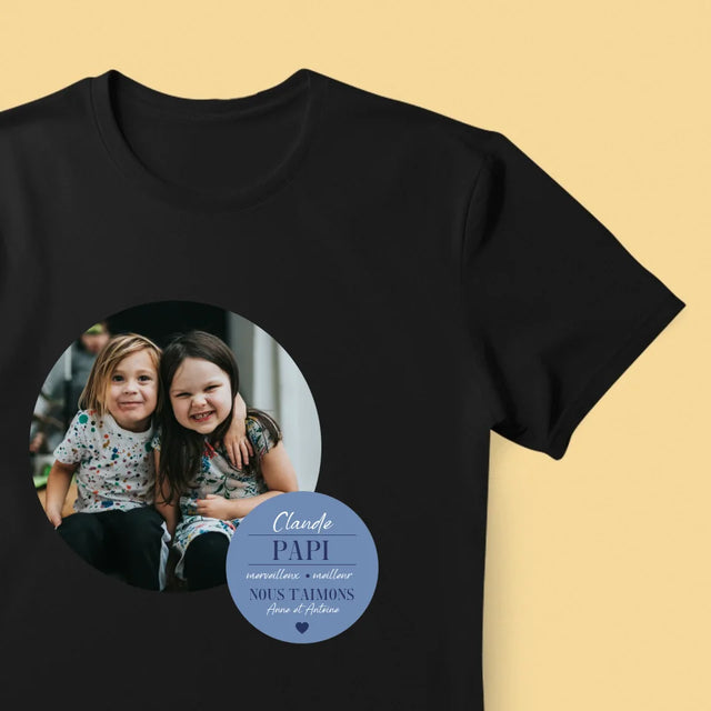 Collage Photo: Cher Grand-Père - T-Shirt Pour Hommes