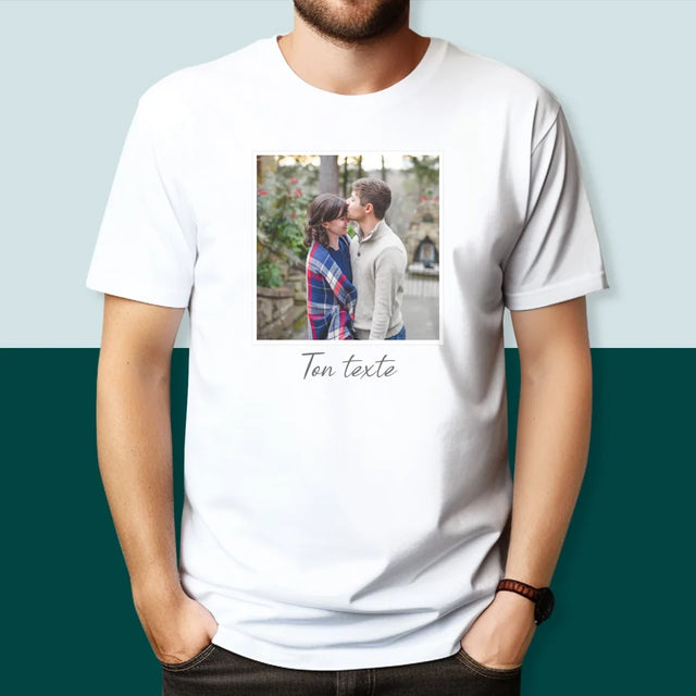 Photo Et Texte: Ta Photo Et Texte - T-Shirt Pour Hommes