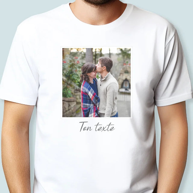 Photo Et Texte: Ta Photo Et Texte - T-Shirt Pour Hommes