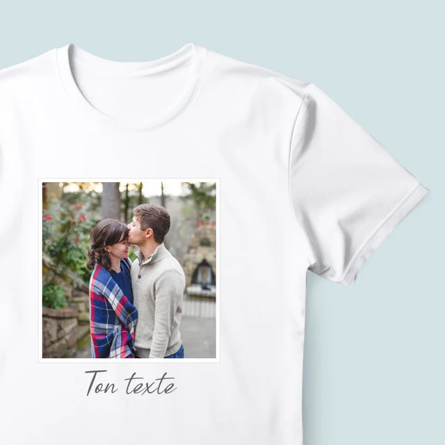 Photo Et Texte: Ta Photo Et Texte - T-Shirt Pour Hommes