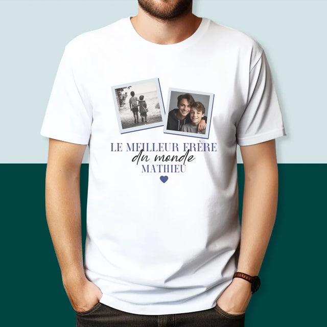 Le Collage Photo: Le Meilleur Frère Du Monde - T-Shirt Pour Hommes