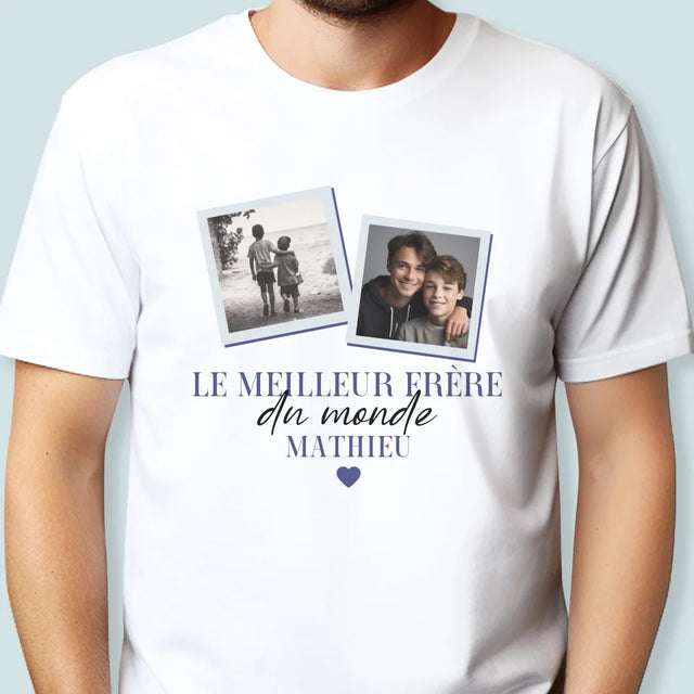 Le Collage Photo: Le Meilleur Frère Du Monde - T-Shirt Pour Hommes