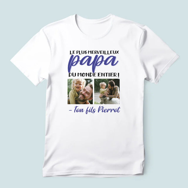 Collage Photo: Papa - T-Shirt Pour Hommes