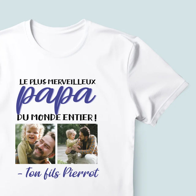 Collage Photo: Papa - T-Shirt Pour Hommes