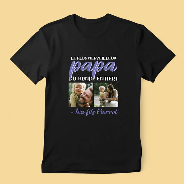 Collage Photo: Papa - T-Shirt Pour Hommes