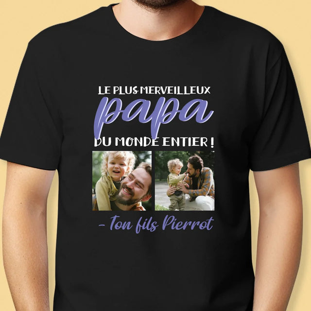 Collage Photo: Papa - T-Shirt Pour Hommes