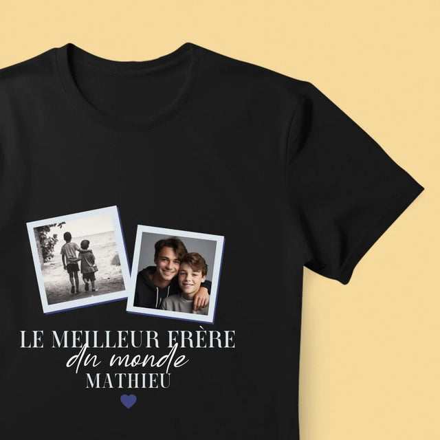 Le Collage Photo: Le Meilleur Frère Du Monde - T-Shirt Pour Hommes