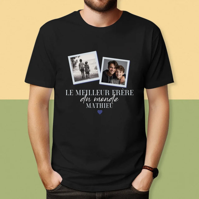 Le Collage Photo: Le Meilleur Frère Du Monde - T-Shirt Pour Hommes