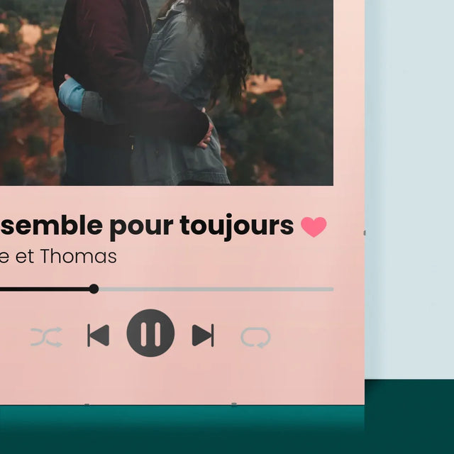 Photo Et Texte: Spotify Avec Ta Photo - Affiche