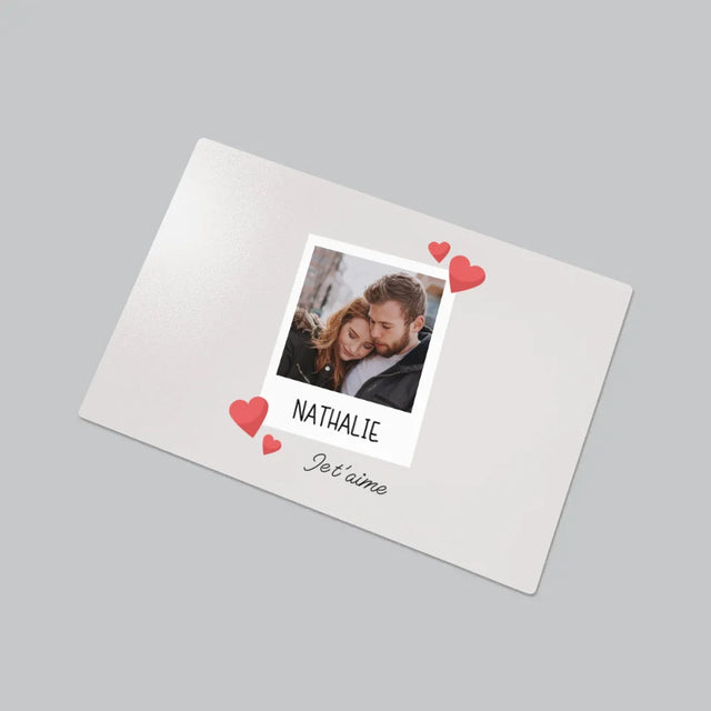 Photo Et Texte: Je T'Aime - Sous-Main Bureau