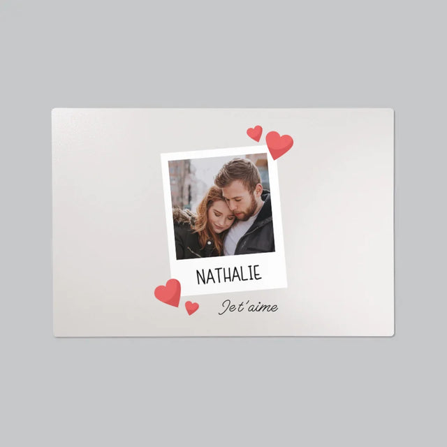 Photo Et Texte: Je T'Aime - Sous-Main Bureau