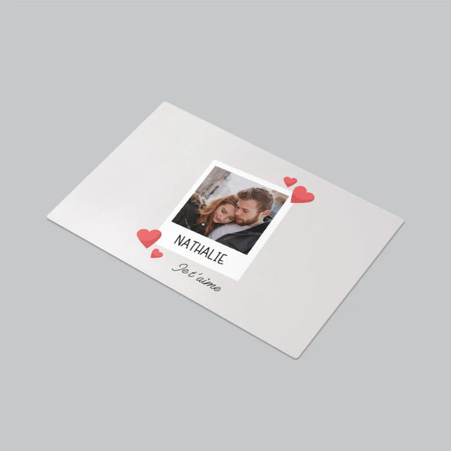 Photo Et Texte: Je T'Aime - Sous-Main Bureau