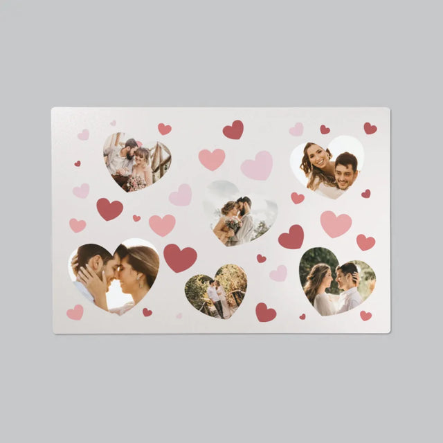 Collage Photo: Photo Des Cœurs - Sous-Main Bureau