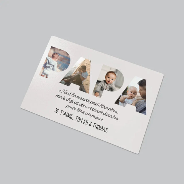 Collage Photo De Lettre: Mon Papa Extraordinaire - Sous-Main Bureau