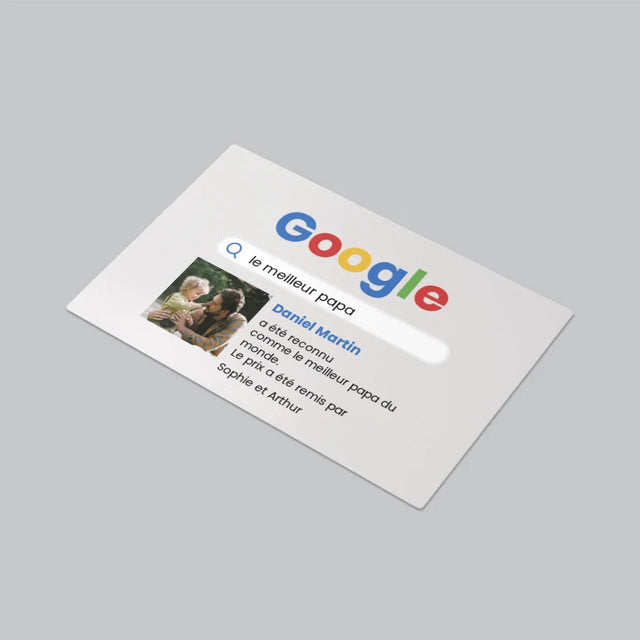 Photo Et Texte: Meilleur Père Résultat Google - Sous-Main Bureau