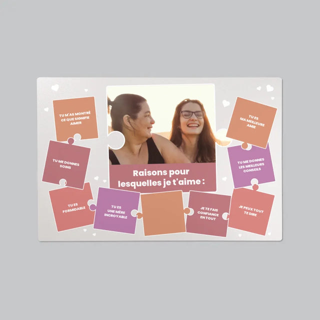 Photo Et Texte: Raisons Pour Lesquelles Je T'Aime Maman - Sous-Main Bureau