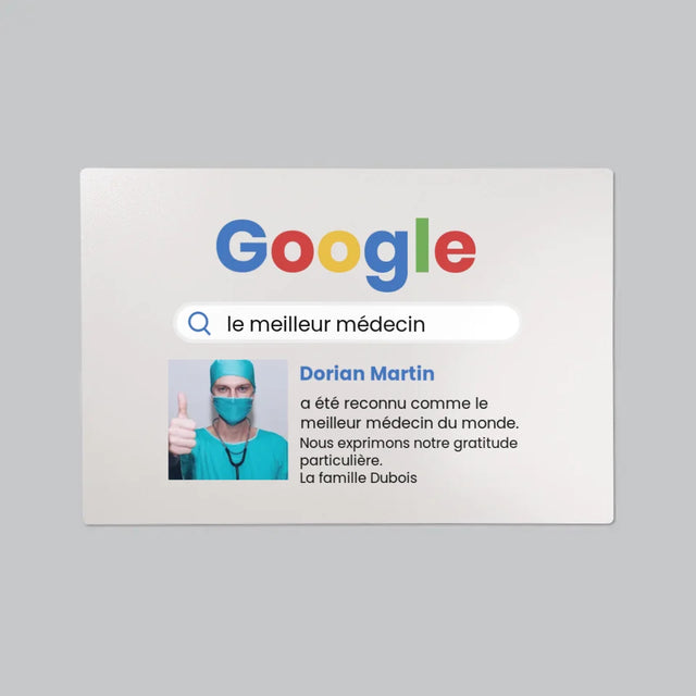 La Photo Et Un Texte: Meilleur Médecin Résultat Google - Sous-Main Bureau