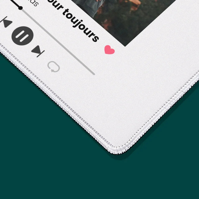 Photo Et Texte: Spotify Avec Ta Photo - Tapis De Souris